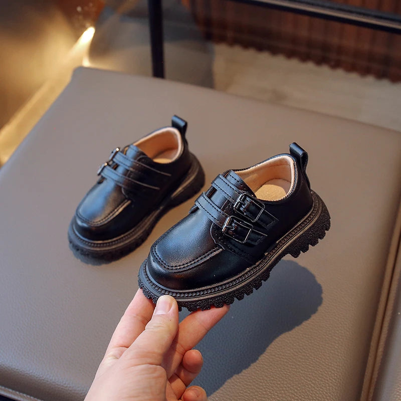 Kids Casual Leather Shoes - Fall School Footwear for Boys  Girls Sizes 21-30 - ZOOMNSTORE