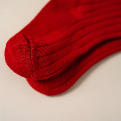 Kids Christmas Girls Socks Autumn Winter Toddlers Red Bowknot Baby Knee High Long Sock Soft Cotton Children Socken For 0-5 Years - ZOOMNSTORE
