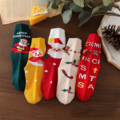 Kids Christmas Socks For 1-10Years Children's Short Socks Girls Boys Winter Warm Cotton Toddler New Year Gift Santa Claus Socks - ZOOMNSTORE