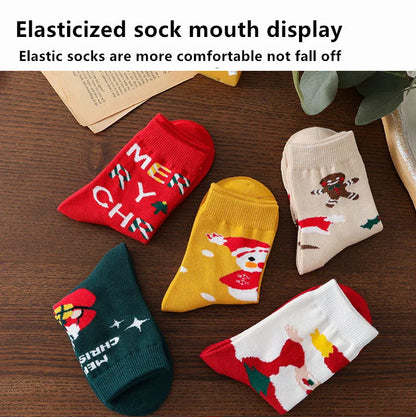 Kids Christmas Socks For 1-10Years Children's Short Socks Girls Boys Winter Warm Cotton Toddler New Year Gift Santa Claus Socks - ZOOMNSTORE