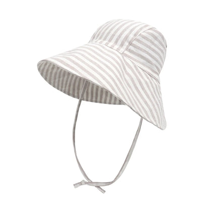 Baby SunHat Summer Boys Girls Bucket Hat Kids Cotton UV Travel Hats Child Big Brim Outdoor Beach Caps Fashion Casual Panama Cap - ZOOMNSTORE