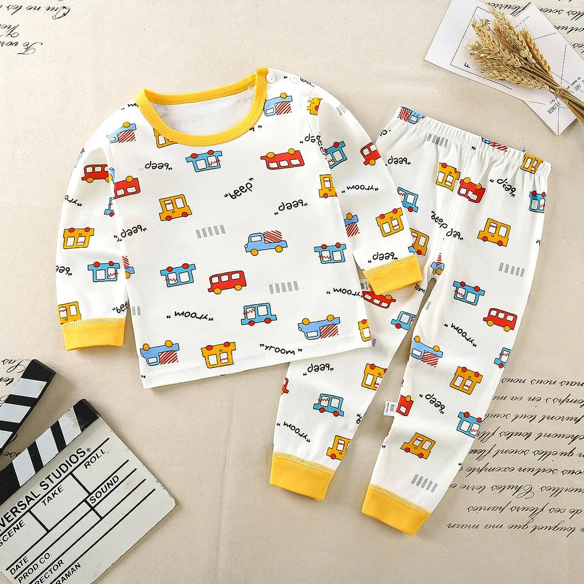Kids Cotton Clothing Set - Boys Girls Autumn Winter Sleepwear  Pants - ZOOMNSTORE