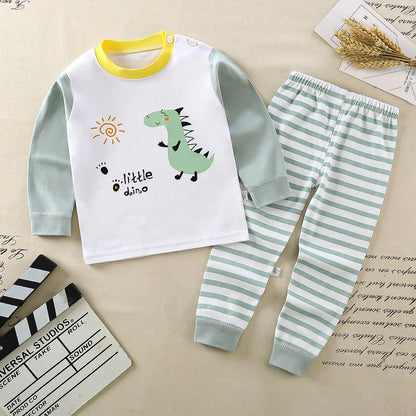 Kids Cotton Clothing Set - Boys Girls Autumn Winter Sleepwear  Pants - ZOOMNSTORE