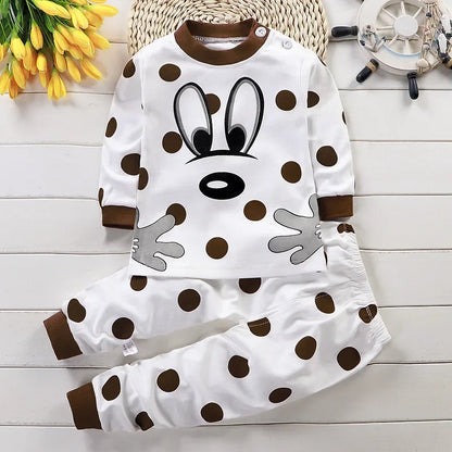 Kids Cotton Clothing Set - Boys Girls Autumn Winter Sleepwear  Pants - ZOOMNSTORE