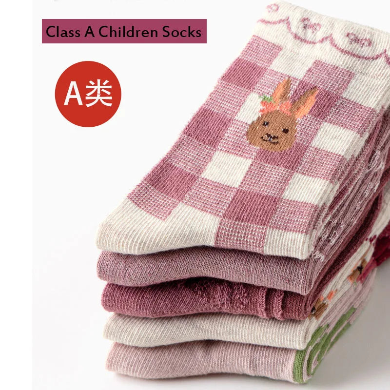 1-12Y Kids Socks Girls Socks Sweet Fancy Lace Sock Baby Toddler Spring Autumn Winter Cotton Socks Children - ZOOMNSTORE