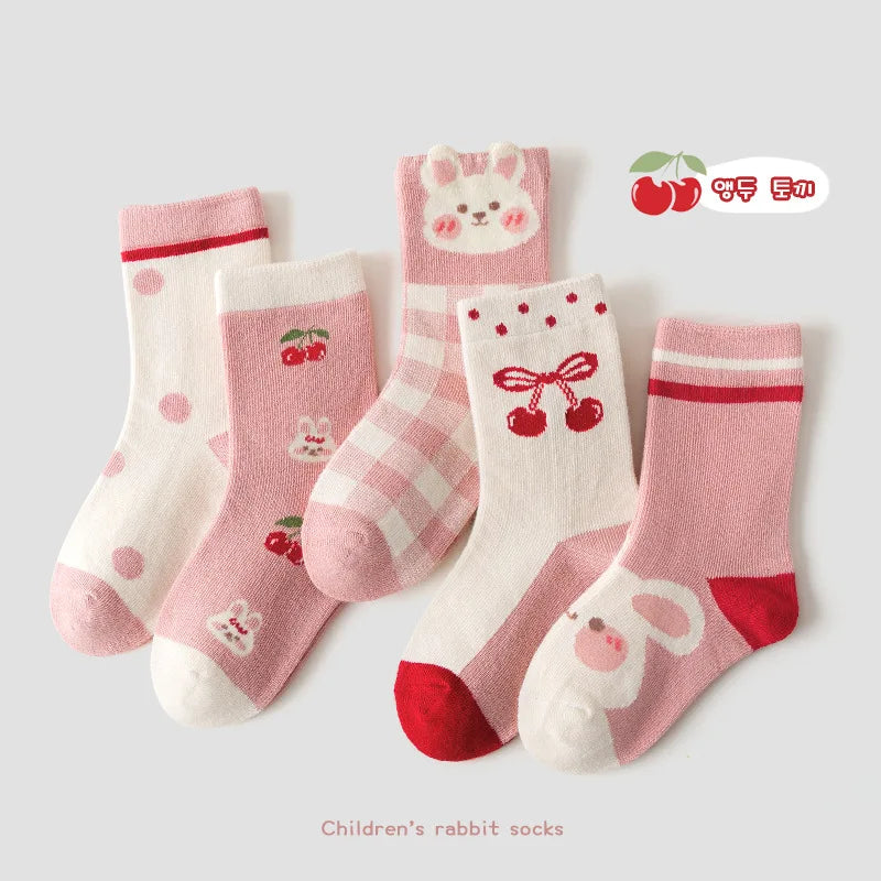 1-12Y Kids Socks Girls Socks Sweet Fancy Lace Sock Baby Toddler Spring Autumn Winter Cotton Socks Children - ZOOMNSTORE