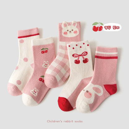 1-12Y Kids Socks Girls Socks Sweet Fancy Lace Sock Baby Toddler Spring Autumn Winter Cotton Socks Children - ZOOMNSTORE