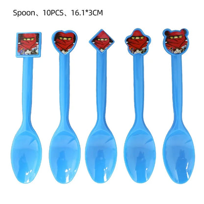 Ninja Birthday Party Supplies - Disposable Tableware Popcorn Plates Balloons  Cups for Kids - ZOOMNSTORE