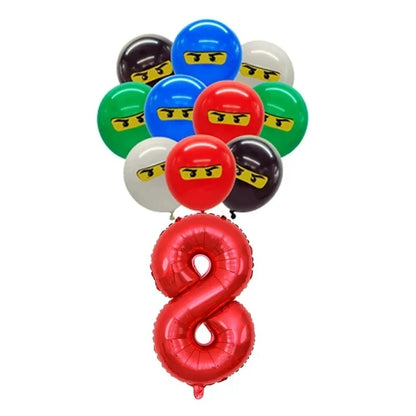 Ninja Birthday Party Supplies - Disposable Tableware Popcorn Plates Balloons  Cups for Kids - ZOOMNSTORE