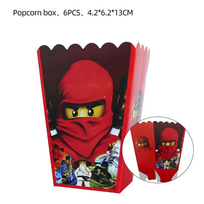 Ninja Birthday Party Supplies - Disposable Tableware Popcorn Plates Balloons  Cups for Kids - ZOOMNSTORE
