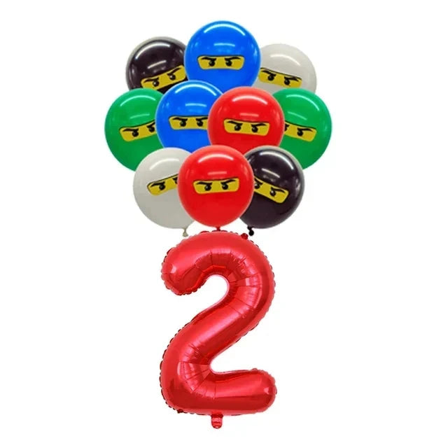 Ninja Birthday Party Supplies - Disposable Tableware Popcorn Plates Balloons  Cups for Kids - ZOOMNSTORE