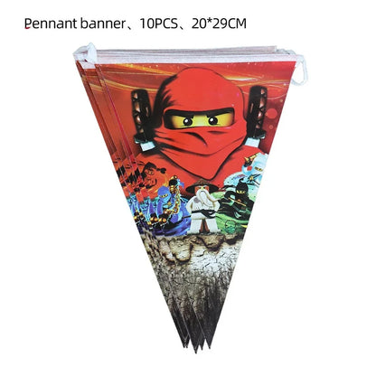 Ninja Birthday Party Supplies - Disposable Tableware Popcorn Plates Balloons  Cups for Kids - ZOOMNSTORE