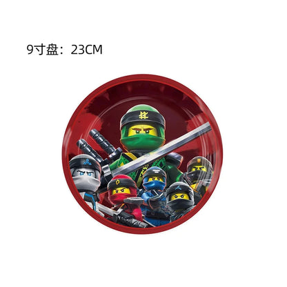 Ninja Birthday Party Supplies - Disposable Tableware Popcorn Plates Balloons  Cups for Kids - ZOOMNSTORE