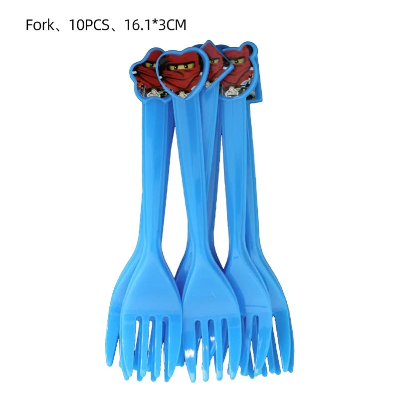 Ninja Birthday Party Supplies - Disposable Tableware Popcorn Plates Balloons  Cups for Kids - ZOOMNSTORE