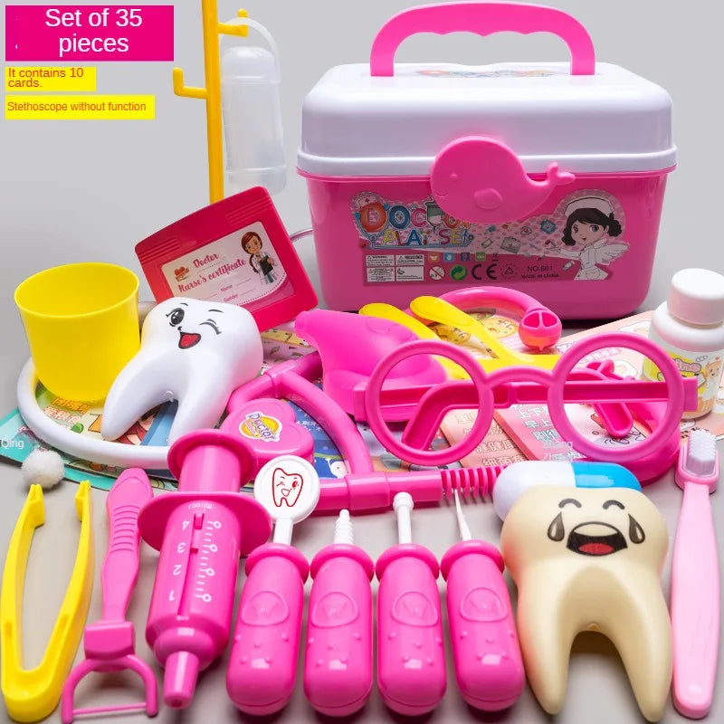 Kids Doctor Set Dentist Nurse Pretend Play Toys Simulated Stethoscope Medical Tool Kit Medical Role Play Accessories Fun Gifts - ZOOMNSTORE