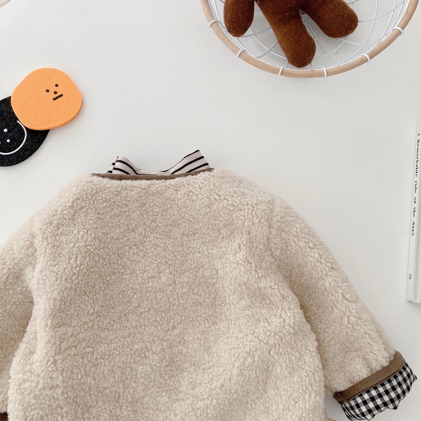 Kids Double-Sided Plaid Plush Jacket - AutumnWinter 1-6 Years - ZOOMNSTORE