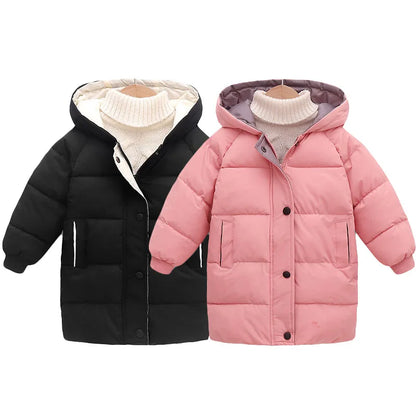 Kids Down Jacket – Thick Cotton Padded Parka | Warm Winter Coat For Boys Girls - ZOOMNSTORE