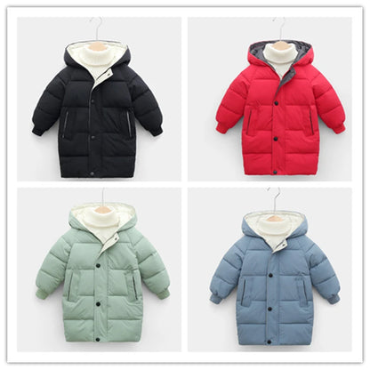 Kids Down Jacket – Thick Cotton Padded Parka | Warm Winter Coat For Boys Girls - ZOOMNSTORE