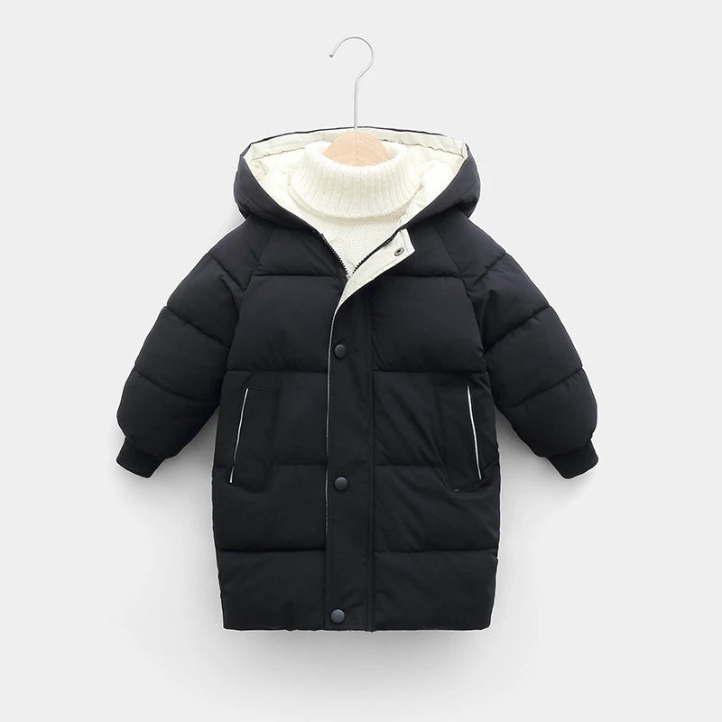 Kids Down Jacket – Thick Cotton Padded Parka | Warm Winter Coat For Boys Girls - ZOOMNSTORE
