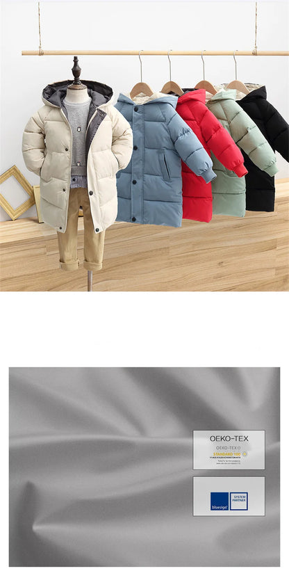 Kids Down Jacket – Thick Cotton Padded Parka | Warm Winter Coat For Boys Girls - ZOOMNSTORE
