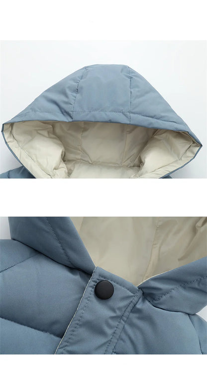 Kids Down Jacket – Thick Cotton Padded Parka | Warm Winter Coat For Boys Girls - ZOOMNSTORE