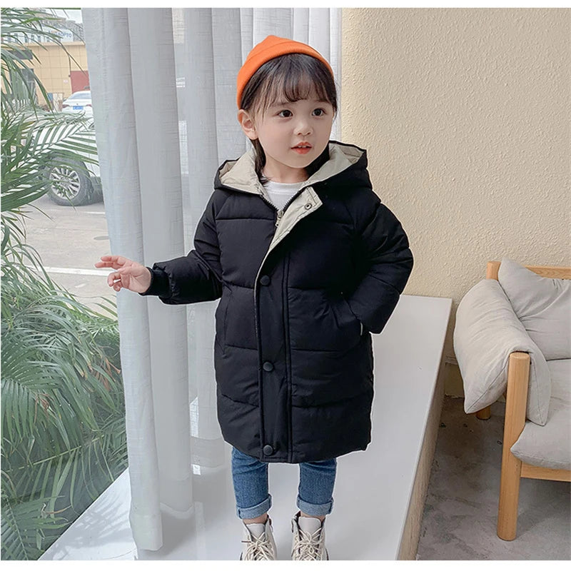 Kids Down Jacket – Thick Cotton Padded Parka | Warm Winter Coat For Boys Girls - ZOOMNSTORE