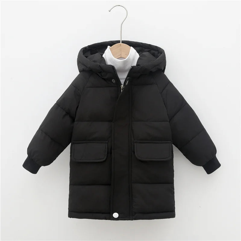 Kids Down Jacket – Thick Cotton Padded Parka | Warm Winter Coat For Boys Girls - ZOOMNSTORE