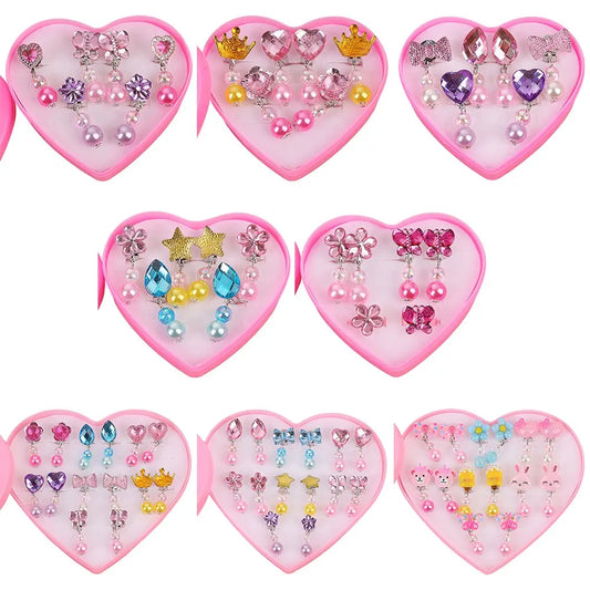 Korean Style Kids Ear Clips - Cute Cartoon Animal No-Piercing Earrings for Girls - ZOOMNSTORE