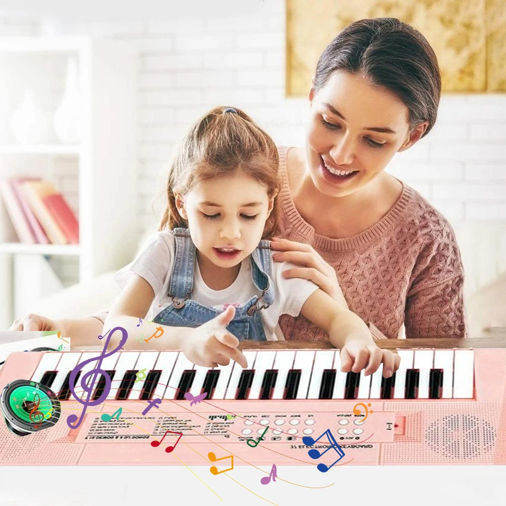 Kids Electronic Piano Keyboard with Microphone - 37 Keys Musical Education Toy for Boys and Girls - ZOOMNSTORE