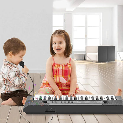 Kids Electronic Piano Keyboard with Microphone - 37 Keys Musical Education Toy for Boys and Girls - ZOOMNSTORE