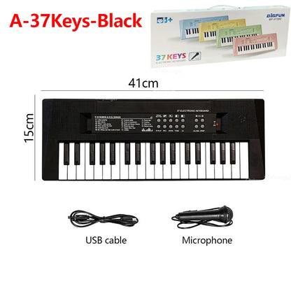 Kids Electronic Piano Keyboard with Microphone - 37 Keys Musical Education Toy for Boys and Girls - ZOOMNSTORE