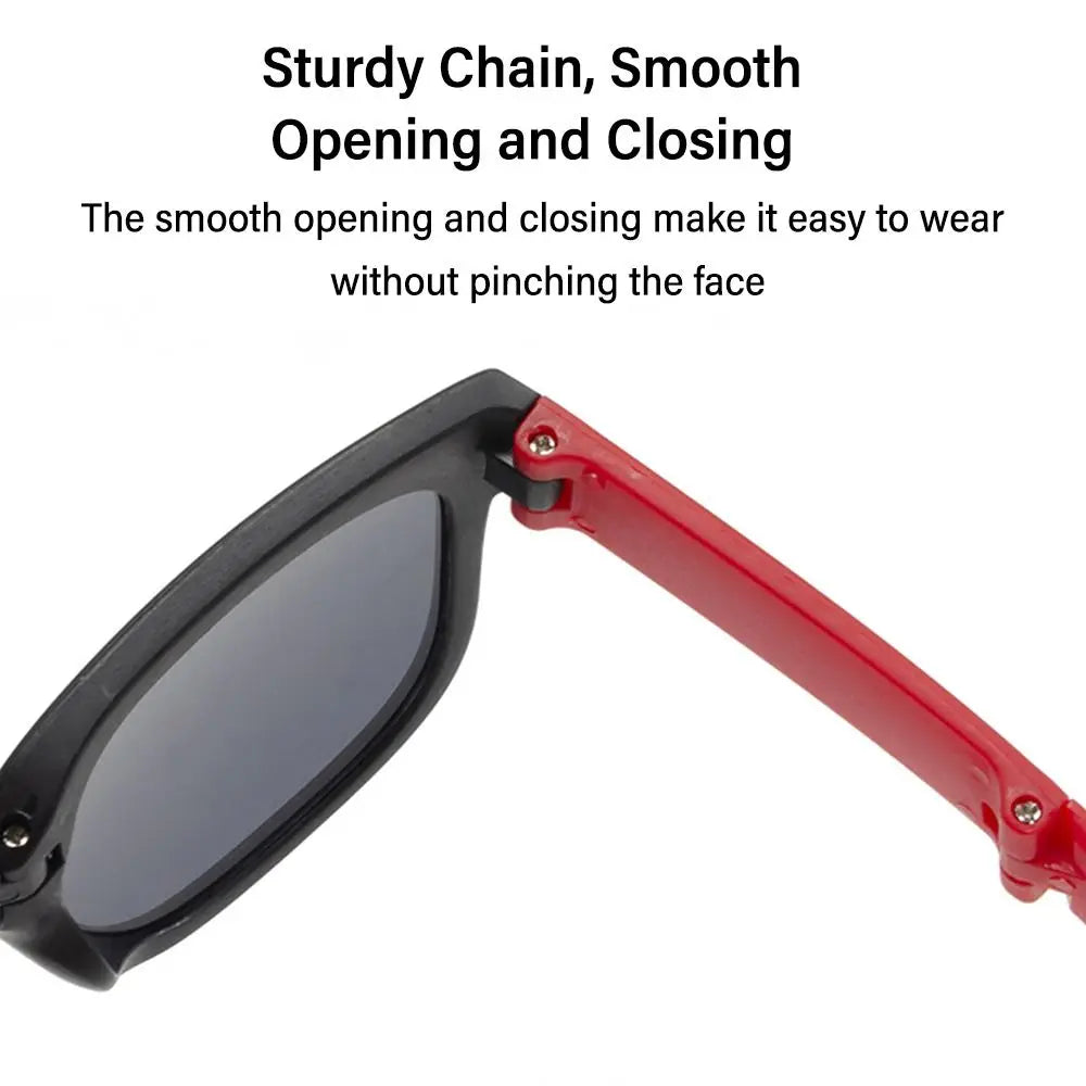 Kids UV 400 Square Frame Sunglasses - Foldable Outdoor Eyewear for Toddlers - ZOOMNSTORE