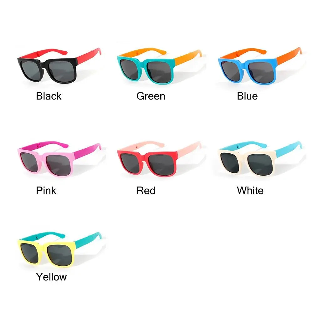 Kids UV 400 Square Frame Sunglasses - Foldable Outdoor Eyewear for Toddlers - ZOOMNSTORE
