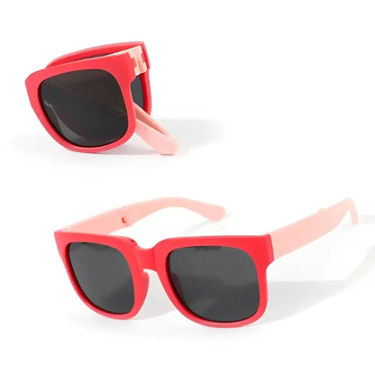 Kids UV 400 Square Frame Sunglasses - Foldable Outdoor Eyewear for Toddlers - ZOOMNSTORE