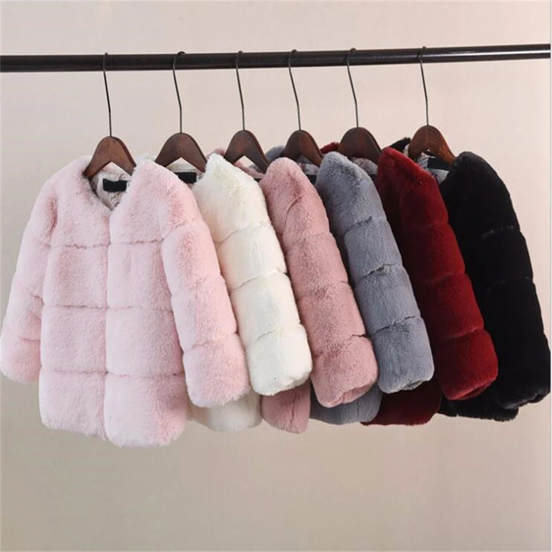 Kids Fur Jacket - Warm Children Winter Coat | Boys Faux Fur Outerwear - ZOOMNSTORE
