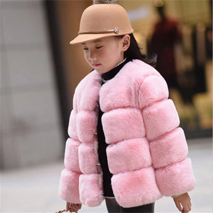 Kids Fur Jacket - Warm Children Winter Coat | Boys Faux Fur Outerwear - ZOOMNSTORE