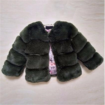 Kids Fur Jacket - Warm Children Winter Coat | Boys Faux Fur Outerwear - ZOOMNSTORE