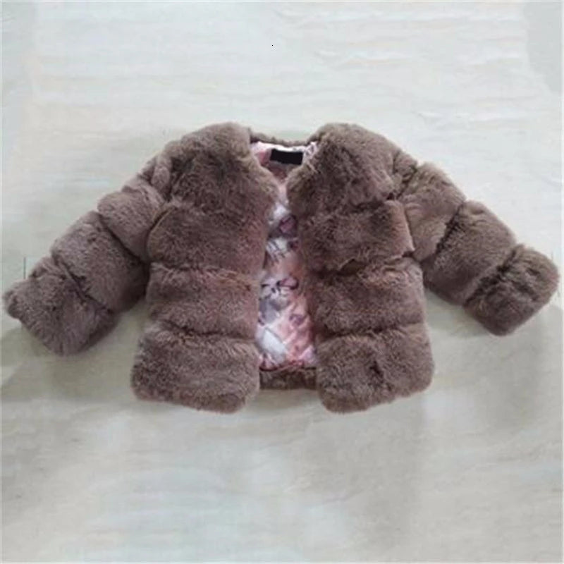 Kids Fur Jacket - Warm Children Winter Coat | Boys Faux Fur Outerwear - ZOOMNSTORE