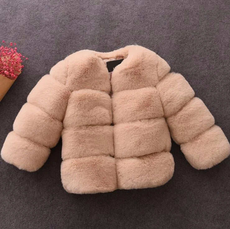 Kids Fur Jacket - Warm Children Winter Coat | Boys Faux Fur Outerwear - ZOOMNSTORE