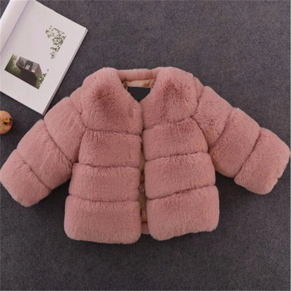 Kids Fur Jacket - Warm Children Winter Coat | Boys Faux Fur Outerwear - ZOOMNSTORE