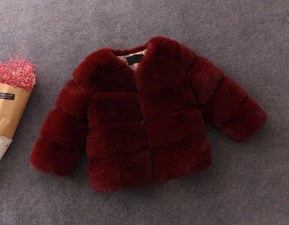 Kids Fur Jacket - Warm Children Winter Coat | Boys Faux Fur Outerwear - ZOOMNSTORE