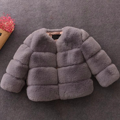 Kids Fur Jacket - Warm Children Winter Coat | Boys Faux Fur Outerwear - ZOOMNSTORE