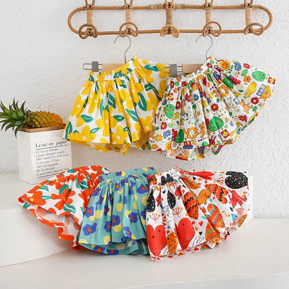 Kids Girls Skirt Shorts Summer Cotton Breathable Kids Skirt Pants Casual Baby Bloomers Children Short Pants Baby Stuff - ZOOMNSTORE