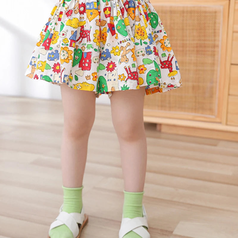 Kids Girls Skirt Shorts Summer Cotton Breathable Kids Skirt Pants Casual Baby Bloomers Children Short Pants Baby Stuff - ZOOMNSTORE