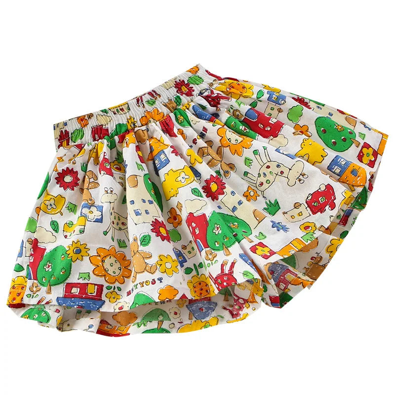 Kids Girls Skirt Shorts Summer Cotton Breathable Kids Skirt Pants Casual Baby Bloomers Children Short Pants Baby Stuff - ZOOMNSTORE