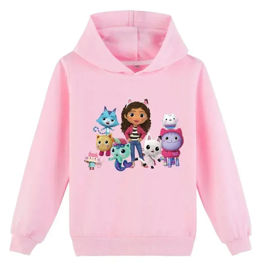 Gabbys Dollhouse Hoodie - Kids Long Sleeve Sweatshirt for Boys and Girls - ZOOMNSTORE
