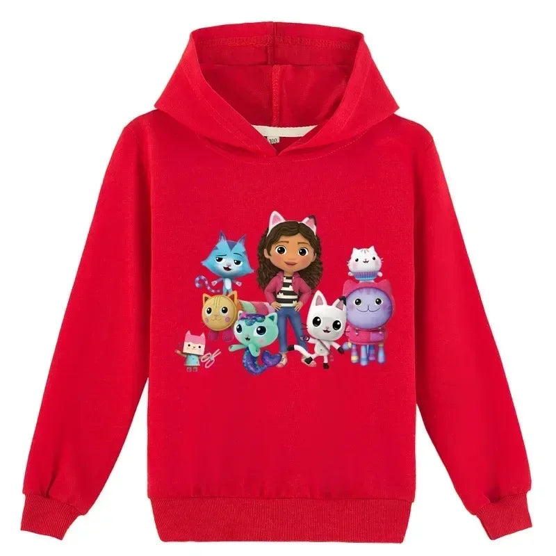 Gabbys Dollhouse Hoodie - Kids Long Sleeve Sweatshirt for Boys and Girls - ZOOMNSTORE