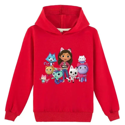 Gabbys Dollhouse Hoodie - Kids Long Sleeve Sweatshirt for Boys and Girls - ZOOMNSTORE