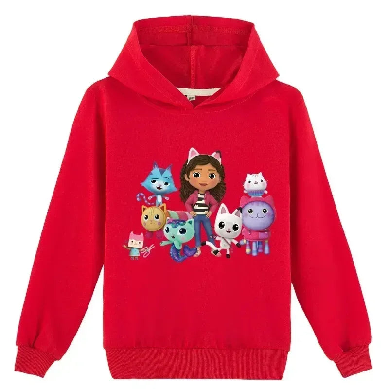 Gabbys Dollhouse Hoodie - Kids Long Sleeve Sweatshirt for Boys and Girls - ZOOMNSTORE