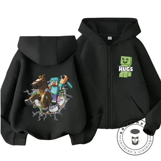 Kids Hoodie - Zip Up Sweatshirt for Boys Girls | Warm Winter Casual Hoodie - ZOOMNSTORE